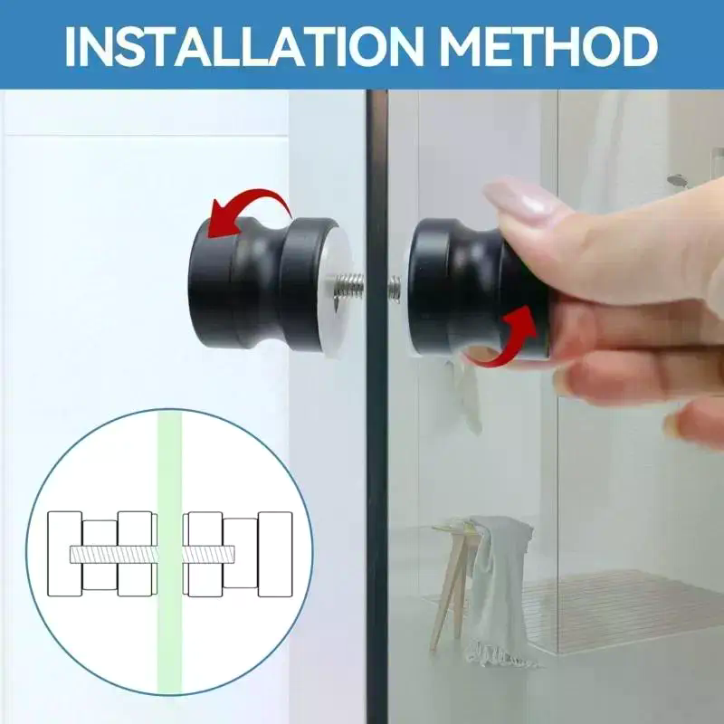 مقبض أنيق لأبواب الدش الزجاجية - مراجعة Glass Door Hinge وسعره