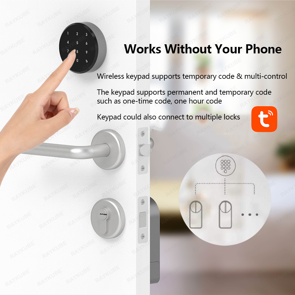 مجموعة قفل الباب الذكي RAYKUBE - مراجعة Glass Door Hinge وسعره