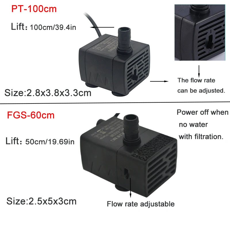 مضخة مياه غاطسة USB للأحواض ال - مراجعة Aquael Filter Fzn وسعره