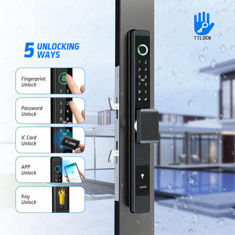 قفل باب رقمي بيومتري من ZHDCOO - مراجعة Glass Door Hinge وسعره
